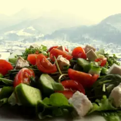 Bogata zelena salata sa čeri paradajzom