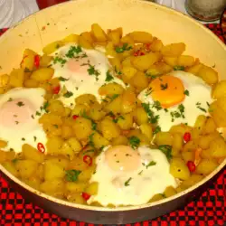 Prženi krompir sa belim lukom i jajima