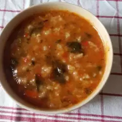 Čorba od paradajza sa spanaćem i pirinčem