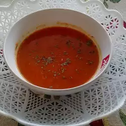 Domaća krem supa sa paprikama i bosiljkom