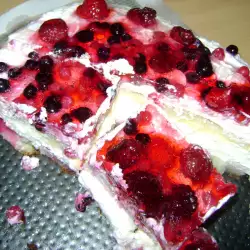 Patišpanj torta sa ceđenim mlekom i zamrznutim voćem