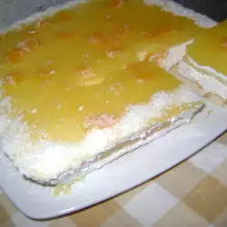 Torta od pavlake sa žele bombonama i mandarinama