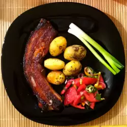 Svinjske grudi sa pečenim krompirom