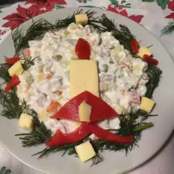 Božićni venac od ruske salate