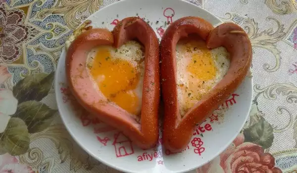 Srca od viršli sa jajima