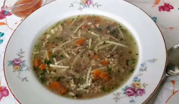 Bistra supa sa pačetinom, pirinčem i celerom