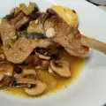 Patka sa belim vinom i pečurkama