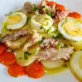 Salata sa krompirom, šargarepom i dimljenom skušom