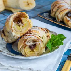 Pečene banane sa čokoladom u lisnatom testu