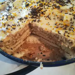 Keks torta sa vazdušastim domaćim kremom