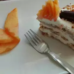 Keks torta sa maskarponeom i breskvama