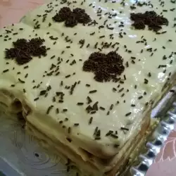 Keks torta sa želatinom i svežim mlekom