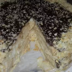 Keks torta sa kremom od vanile i čokoladom
