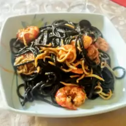 Crne špagete Morski plodovi