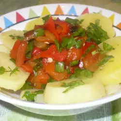 Salata od crvenih paprika i krompira