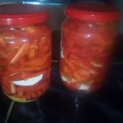 Paprika sa celerom u teglama za zimu