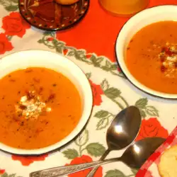 Krem supa od paradajza sa pijećim bujonom