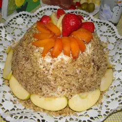 Želirana torta sa voćem i orasima