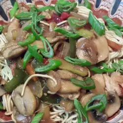 Špagete na kineski način sa piletinom i povrćem