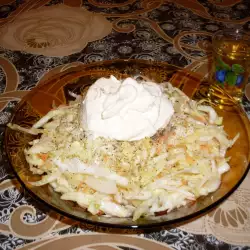 Salata sa kineskim kupusom i sosom od belog luka