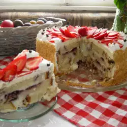 Milibrot torta sa kremom i slatkom od borovnica
