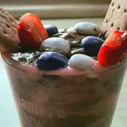 Čokoladni krem sa kokosovim mlekom i jagodama