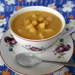 Krem supa sa bundevom i krutonima od krompira