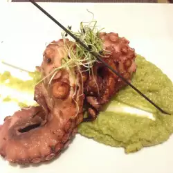 Hobotnica na roštilju sa pestom od spanaća
