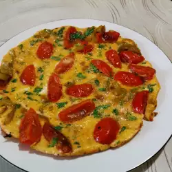 Omlet sa čeri paradajzom i parmezanom