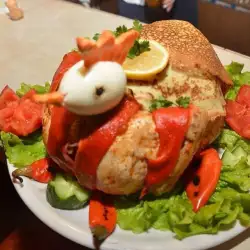 Piletina u rerni sa zelenom salatom