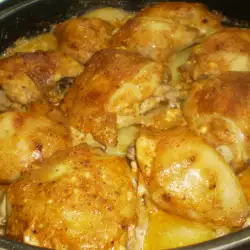 Piletina sa krompirom u rerni u majonez sosu