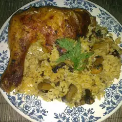 Kokoška sa pirinčem i pečurkama