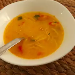 Pileća supa sa rezancima i paprikama