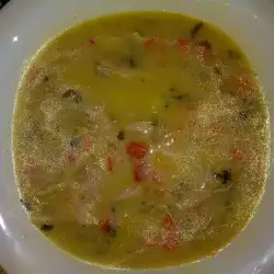 Seoska pileća supa sa kuvanom zaprškom