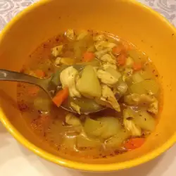 Pileća supa sa pirinčem i maslacem