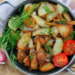 Mladi krompir sa lukom i slaninom na francuski način