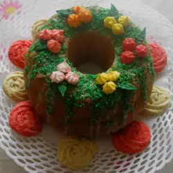Praznični kolač sa šarenim lopticama