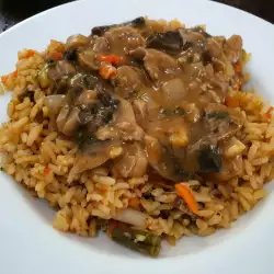 Ukusan rižoto sa šaminjonima i povrćem