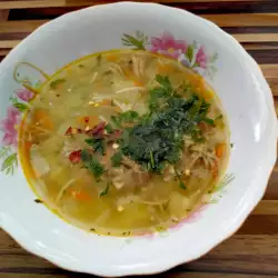 Pileća supa sa rezancima i paprikama