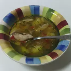 Supa sa belim mesom i svežim povrćem