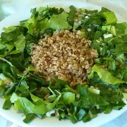 Zelena salata sa braon bulgurom