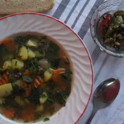 Čorba od povrća sa pečurkama i spanaćem