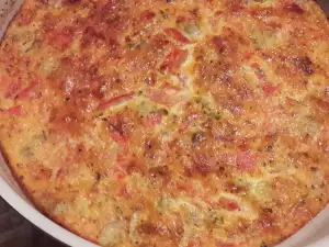 Fritata sa pečurkama, paradajzom i kačkavaljem