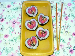 Vegetarijanski kimbap Srce