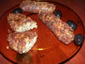 Kroketi sa pšenicom i dve vrste mlevenog mesa