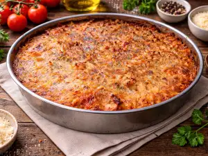 Klasične makarone sa mlevenim mesom i bešamelom u rerni