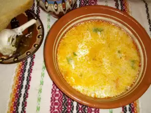 Mlečna supa sa mlevenim mesom i pirinčem