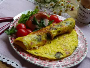 Sjajan omlet sa slaninom, pečurkama i kačkavaljem