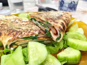 Omlet u pogači Lavaš