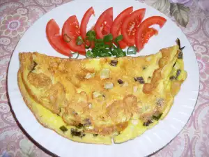 Omlet sa tikvicama i mladim lukom